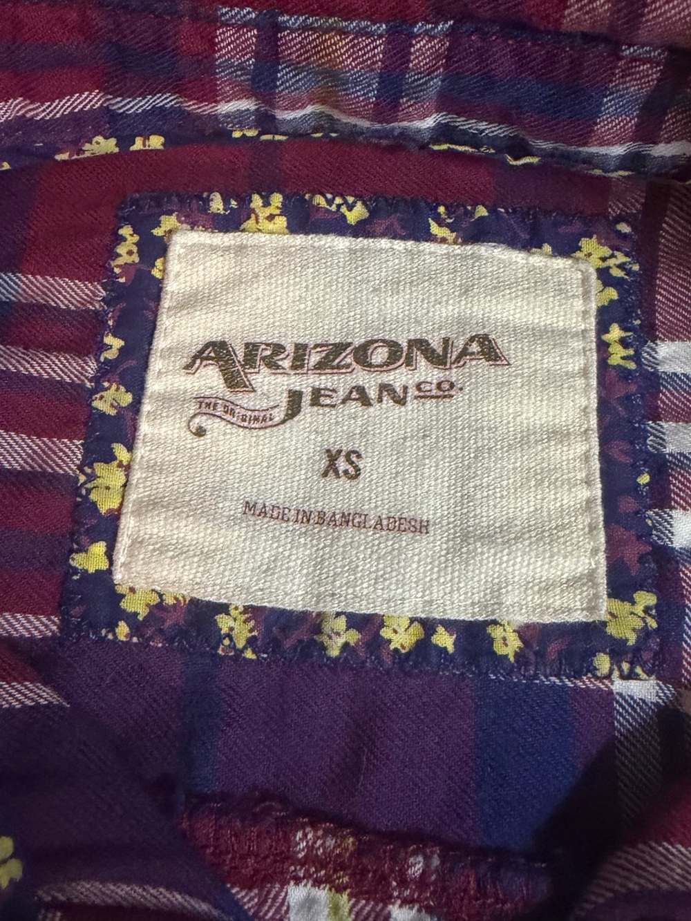 Arizona Jean Company Plaid Button-Down Shirt - Pink, Blue & White - Picture 8 of 8
